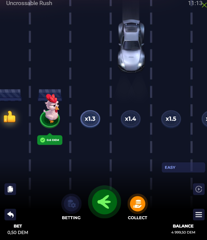 Uncrossable Rush Spielverlauf